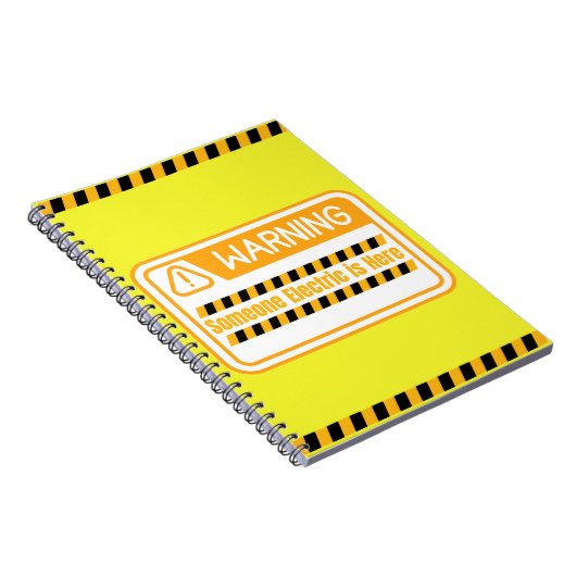 Warning Someone Electric is Here Notebook Notitieboek (Rechterzijde)