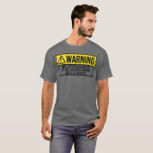 Warning Sports Rock Climbing Climber Climb gift T-shirt (Voorkant volledig)