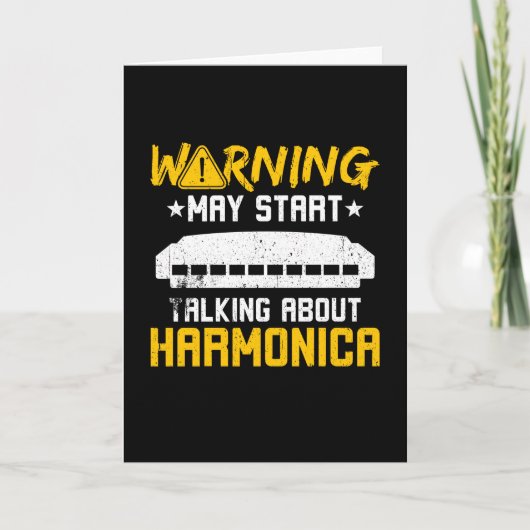 Warning Start Talking About Harmonica Kaart (Voorkant)