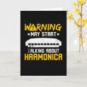 Warning Start Talking About Harmonica Kaart (Gele Bloem)