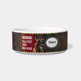 Warning Stay 5 Feet Back Belgian Malinois Pet Bowl Voerbakje