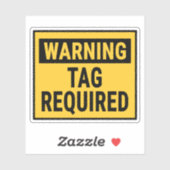 Warning Tag Required Sticker (Vel)