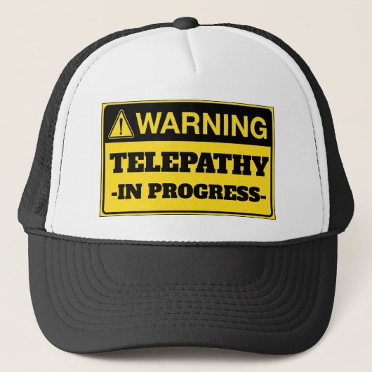 Warning: Telepathy In Progress Trucker Pet (Voorkant)