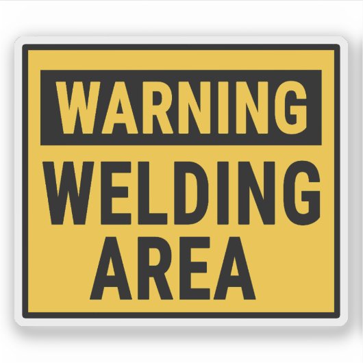 Warning Welding Area Sticker (Voorkant)