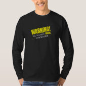 WARNING WILL TALK ABOUT MUSIC T-SHIRT (Voorkant)