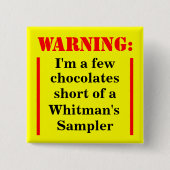 Warning: Witless Sampler Vierkante Button 5,1 Cm (Voorkant)