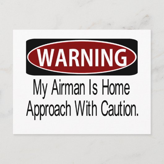 Warningairmanbk Briefkaart (Voorkant)