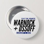 Warnock Our Ossoff Ronde Button 7,6 Cm (Voorkant /achterkant)