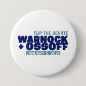 Warnock Our Ossoff Ronde Button 7,6 Cm (Voorkant)