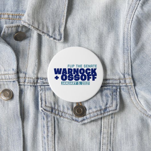 Warnock Our Ossoff Ronde Button 7,6 Cm (In situ)