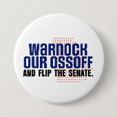Warnock Our Ossoff Ronde Button 7,6 Cm (Voorkant)