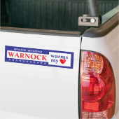 Warnock verwarmt mijn hart Bumpersticker (Op Truck)