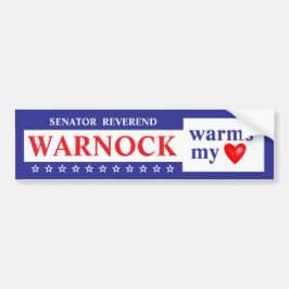 Warnock verwarmt mijn hart Bumpersticker