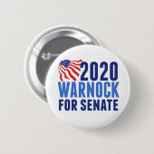 Warnock voor Senaat Ronde Button 5,7 Cm (Voorkant /achterkant)