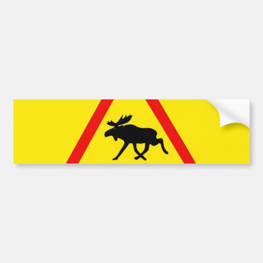 Warnung vor dem Elch Bumpersticker (Voorkant)