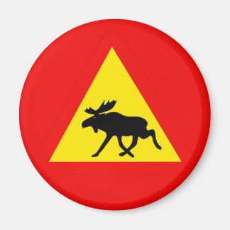 Warnung vor dem Elch Magneet