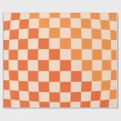 Warp Oranje gecontroleerd patroon controleren Cadeaupapier (Vlak)