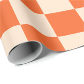 Warp Oranje gecontroleerd patroon controleren Cadeaupapier (Rol Hoek)