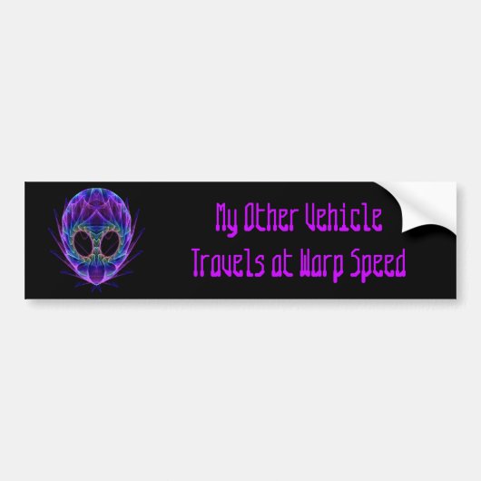 Warp Speed Bumper Sicker Bumpersticker (Voorkant)