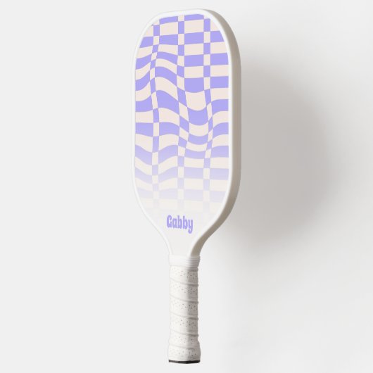 Warped Check paars Pickleball Paddle (Links)