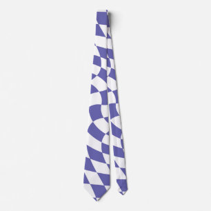 Warped Checkerboard Checks Pattern Retro Stropdas