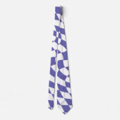 Warped Checkerboard Checks Pattern Retro Stropdas (Achterkant)