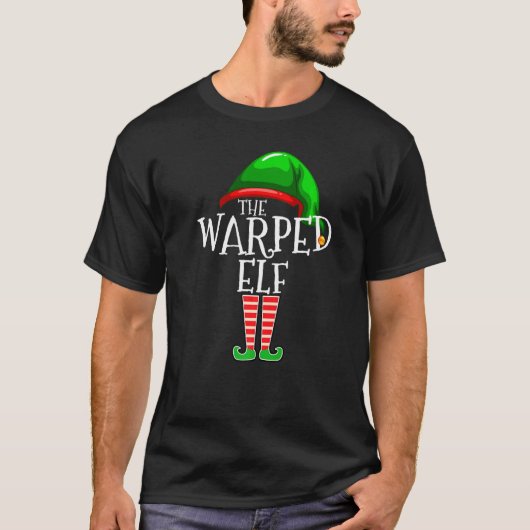 Warped Elf  Family Matching Group Christmas  Squad T-shirt (Voorkant)