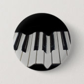 Warped Piano Keys Badge Ronde Button 5,7 Cm (Voorkant)