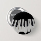 Warped Piano Keys Badge Ronde Button 5,7 Cm (Voorkant /achterkant)