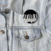 Warped Piano Keys Badge Ronde Button 5,7 Cm (In situ)
