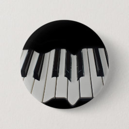 Warped Piano Keys Badge Ronde Button 5,7 Cm