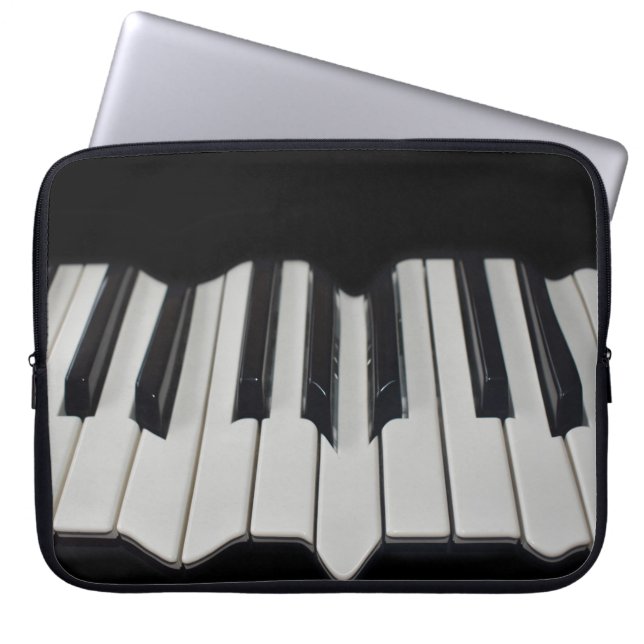 Warped Piano Keys Laptop Sleeve (Voorkant)