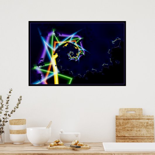 warpsnelheid neon 2 poster (Keuken)