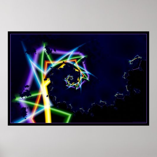 warpsnelheid neon 2 poster (Voorkant)