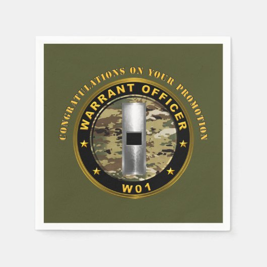 Warrant Officer 1 (WO1)  Bevordering   Servet (Voorkant)