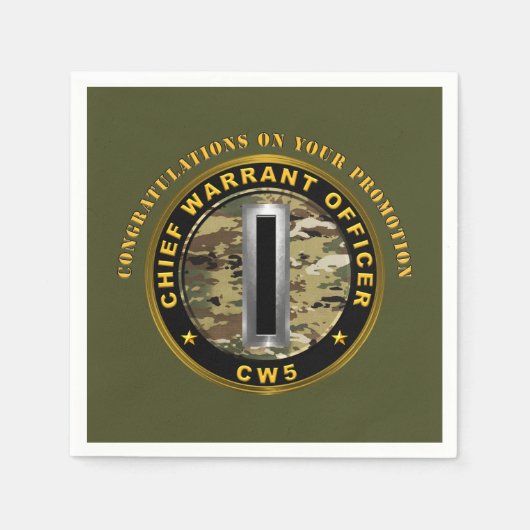 Warrant Officer 5 (CW5) Bevordering  Servet (Voorkant)