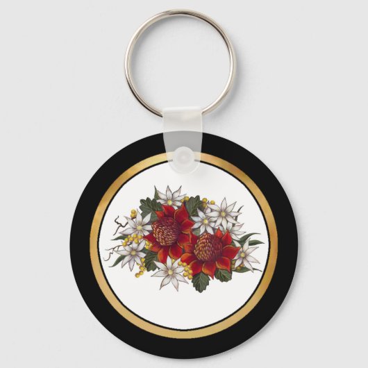 Warratha Flannel Flower Sleutelhanger (Voorkant)