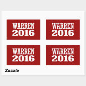 WARREN 2016 RECHTHOEKIGE STICKER (Vel)