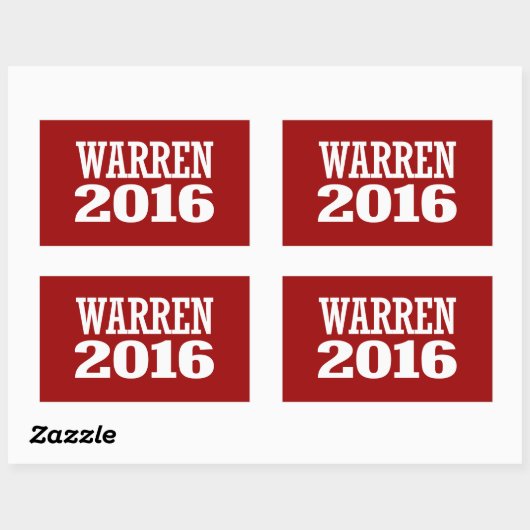 WARREN 2016 RECHTHOEKIGE STICKER (Vel)