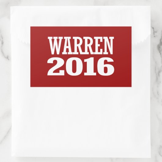 WARREN 2016 RECHTHOEKIGE STICKER (Tas)