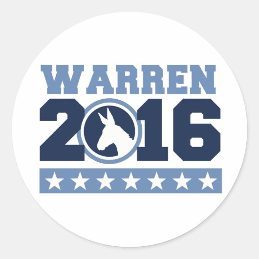 WARREN 2016 RONDE EZEL -.png Ronde Sticker (Voorkant)