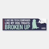 Warren 2020 - Bailey - Break Big Tech op Bumpersticker (Voorkant)