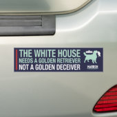 Warren 2020 - Bailey - Golden Retriever Bumpersticker (Op auto)