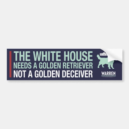 Warren 2020 - Bailey - Golden Retriever Bumpersticker (Voorkant)