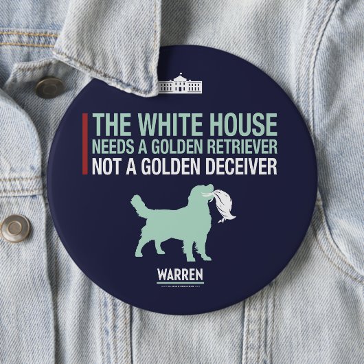 Warren 2020 - Bailey - Golden Retriever Ronde Button 6,0 Cm (In situ)