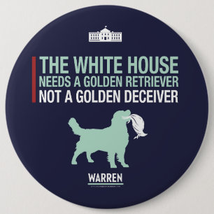 Warren 2020 - Bailey - Golden Retriever Ronde Button 6,0 Cm