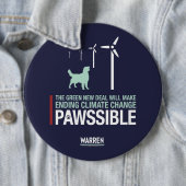 Warren 2020 - Bailey - Green New Deal Ronde Button 6,0 Cm (In situ)