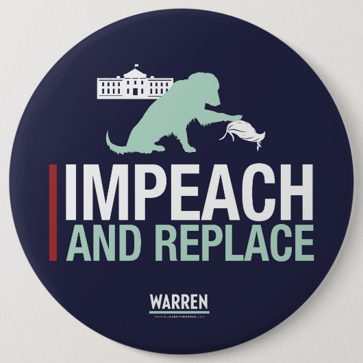 Warren 2020 - Bailey - Impeach & Replace Ronde Button 6,0 Cm (Voorkant)