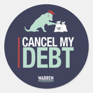 Warren 2020 - Bailey - Mijn schuld annuleren Ronde Sticker
