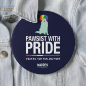 Warren 2020 - Bailey - Pawsist met Pride Ronde Button 6,0 Cm (In situ)